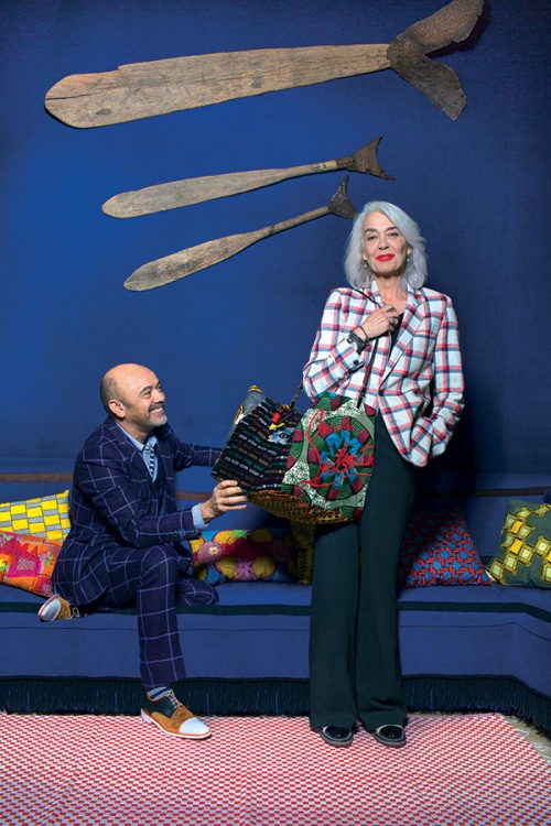 Christian Louboutin and Valerie Schlumberger